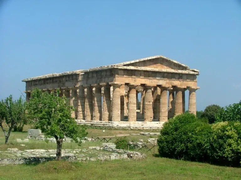 El Templo de Hera en Paestum, construido en el siglo VI a. C.